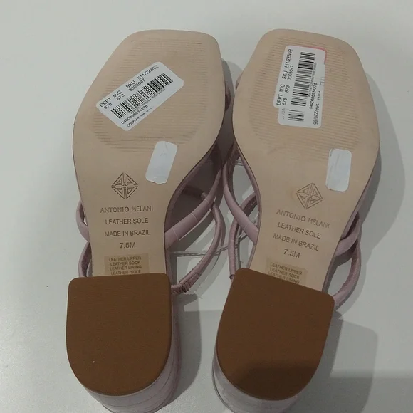 Antonio Melani Rexxza Croco Printed Leather Dress Sandals - Picture 6 of 7